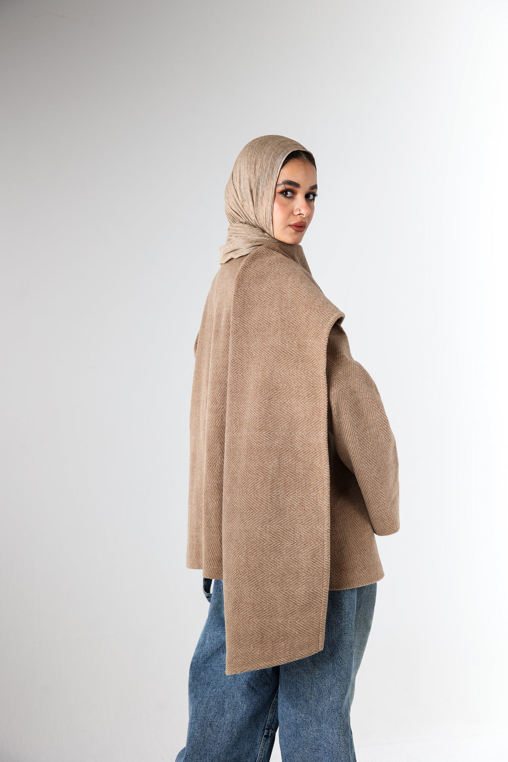 Wool Jacket With Scarf