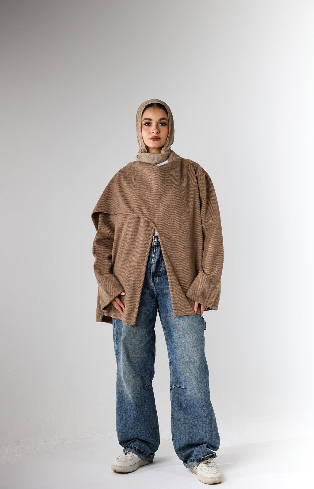 Wool Jacket With Scarf