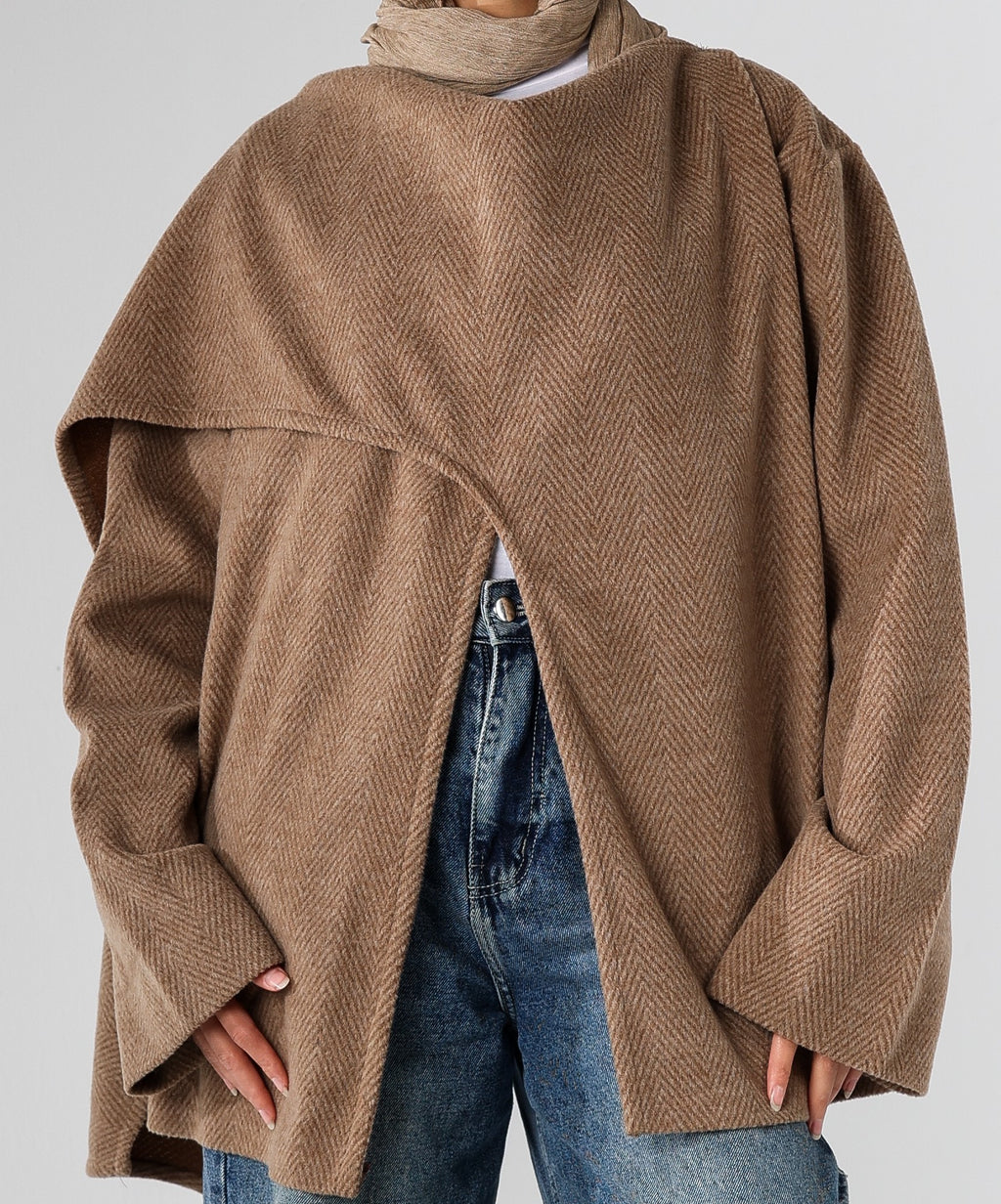 Wool Jacket With Scarf