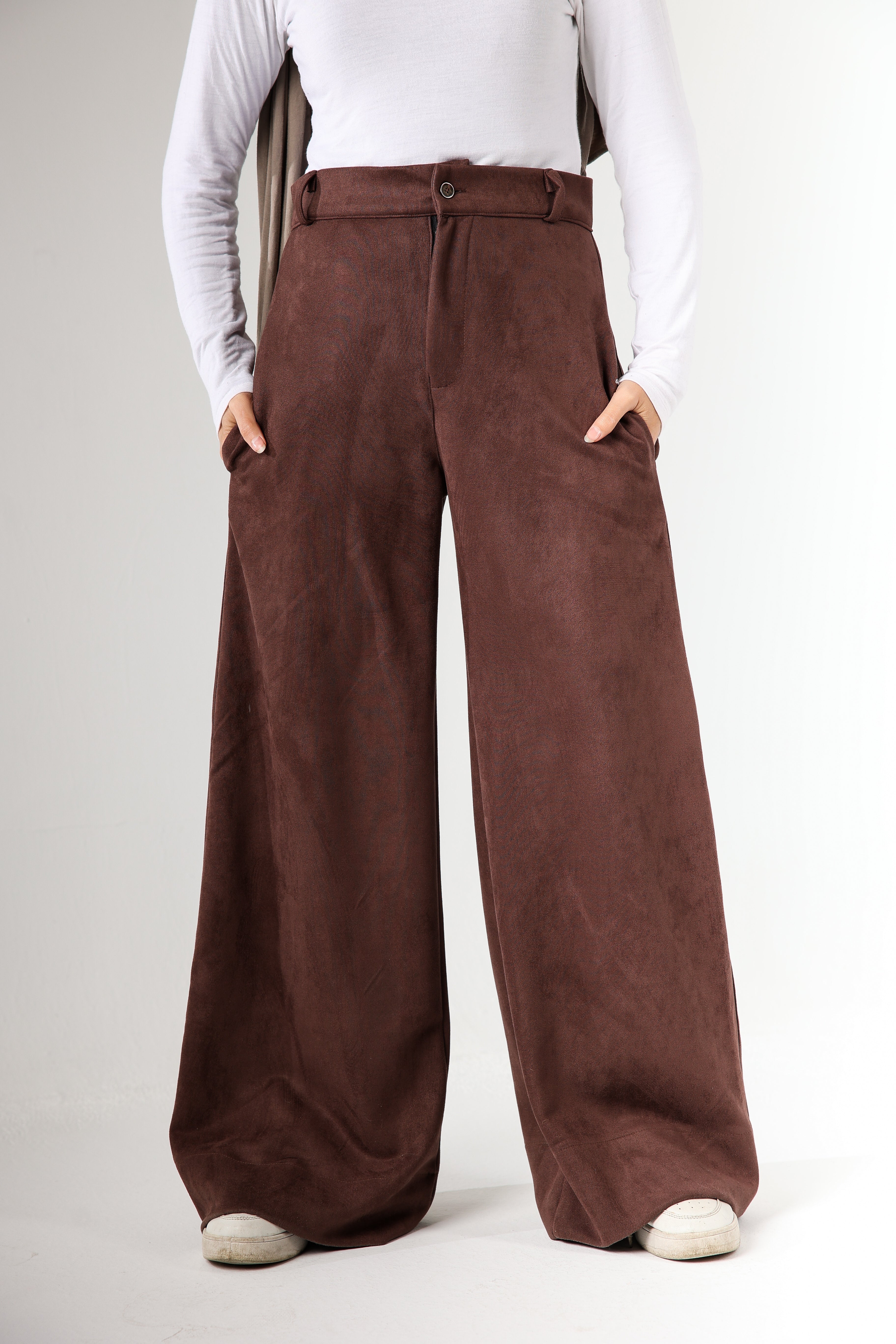 Fringes Suede Set - Brown